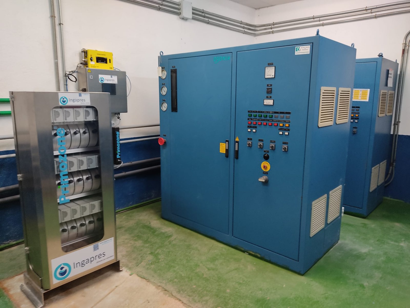 Generadores de ozono en sala técnica